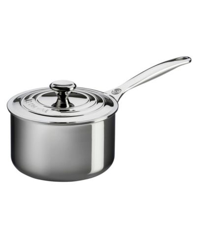 Le Creuset 2 Quart Stainless Steel Saucepan with Lid