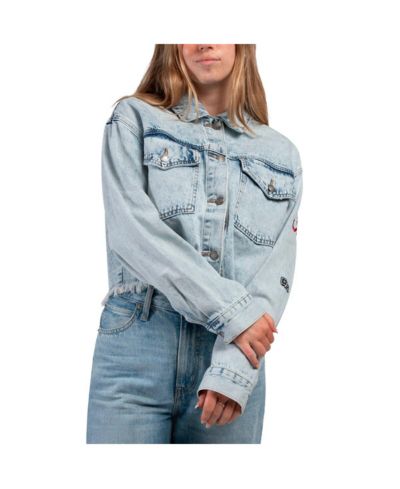 Джинсовая куртка Hype and Vice Women's Denim Alabama Crimson Tide Lightwash Full-Button