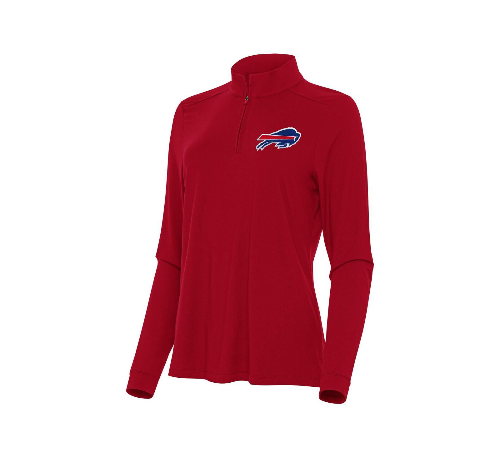 Antigua Женский красный свитшот Quarter-Zip Buffalo Bills Intent
