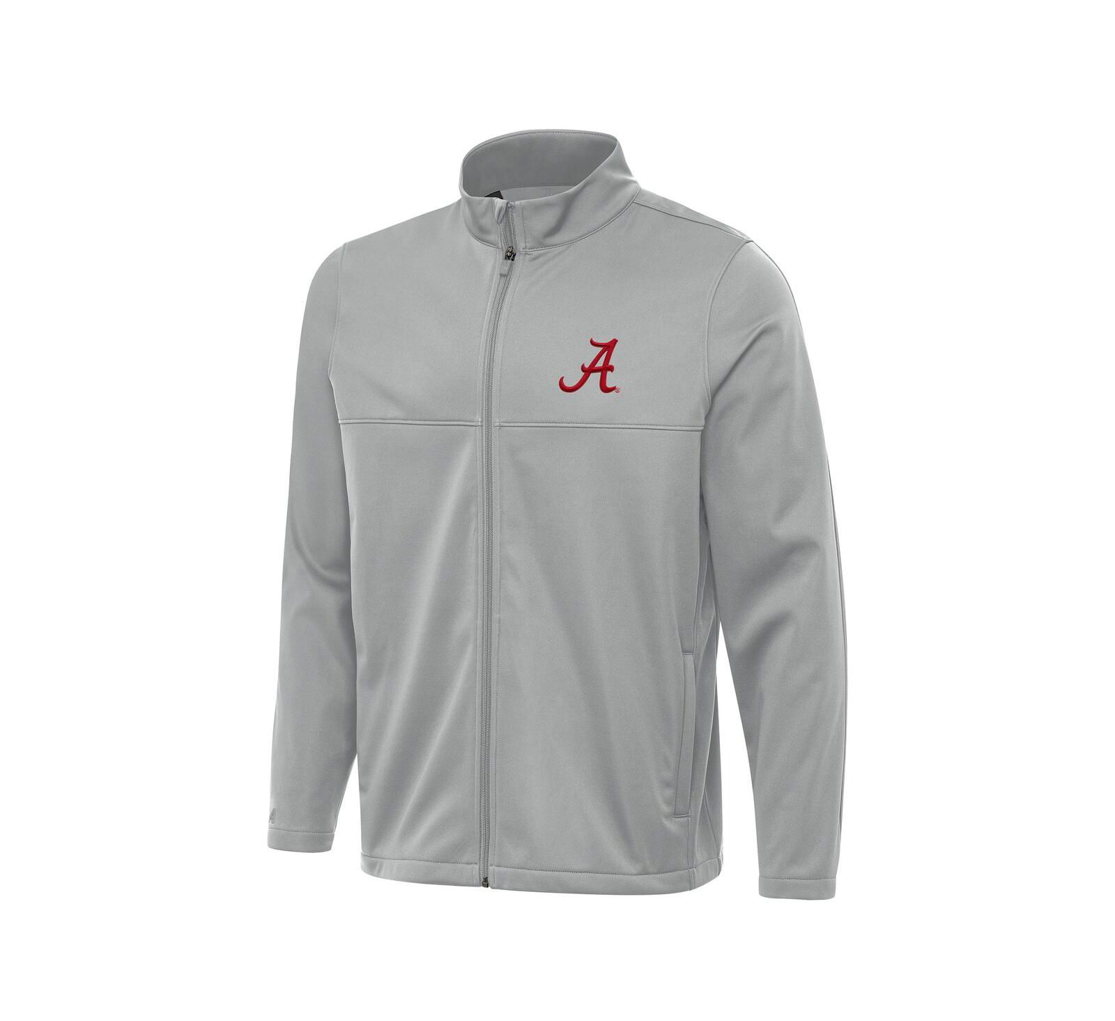 Antigua Men's Gray Alabama Crimson Tide Links 2 Full-Zip Golf Jacket