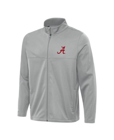 Antigua Men's Gray Alabama Crimson Tide Links 2 Full-Zip Golf Jacket