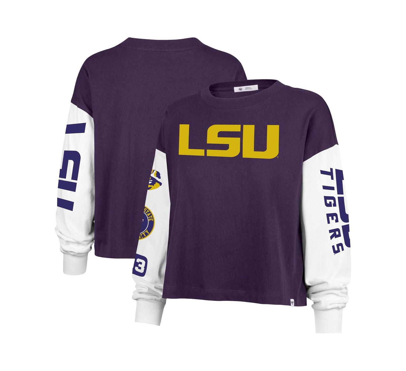 Женская футболка '47 Brand Purple LSU Tigers Sydney Long Sleeve