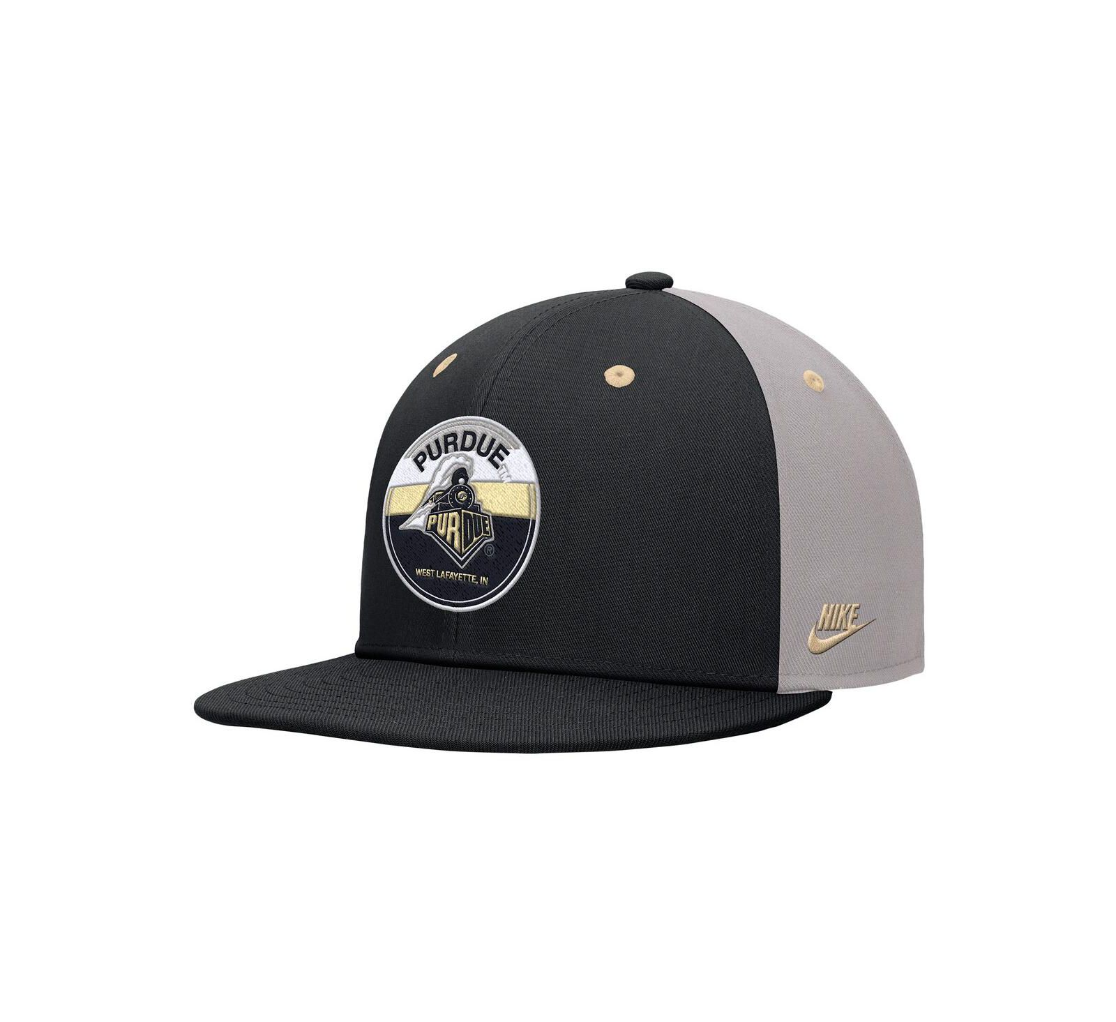 Мужская кепка Nike Purdue Boilermakers Black Vintage Patch Snapback