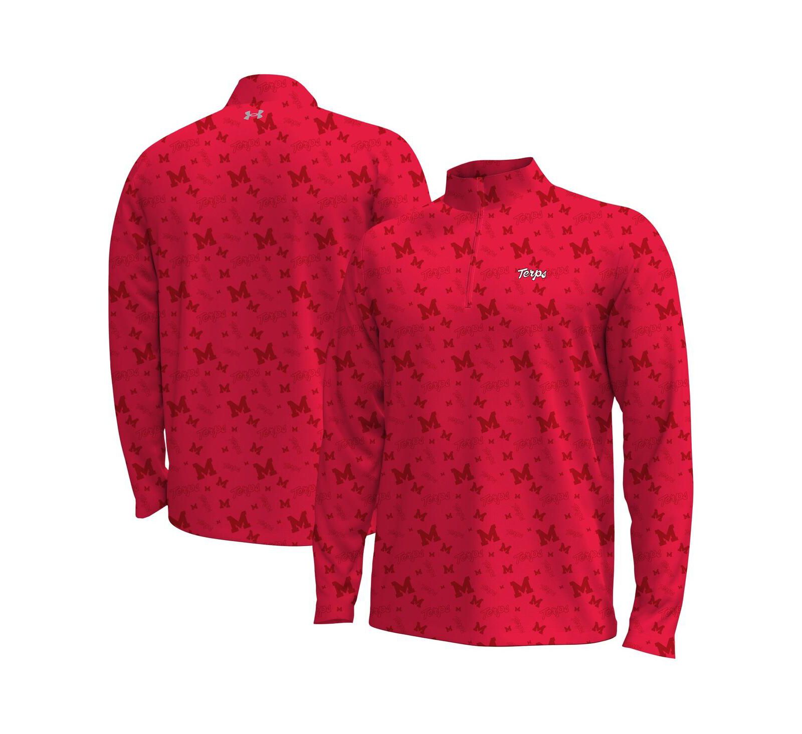 Мужская куртка Under Armour Red Maryland Terrapins Gameday ArmourFuse Half-Zip