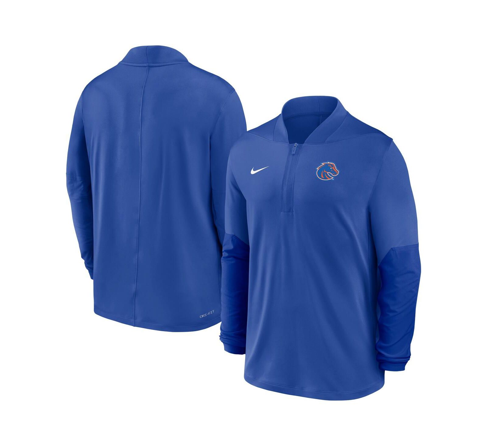 Мужская футболка Nike Boise State Broncos Dri-FIT Half-Zip Pullover Sweatshirt Royal