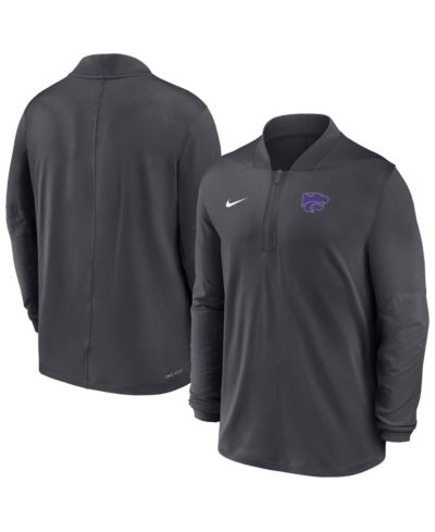 Nike Men's Anthracite Kansas State Wildcats Dri-FIT Half-Zip Pullover Sweatshirt