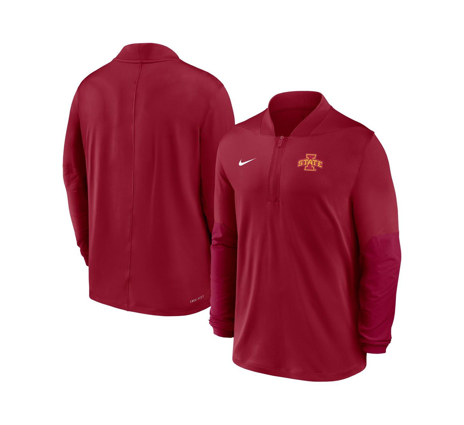Мужская свитшот Nike Cardinal Iowa State Cyclones Dri-FIT Half-Zip Pullover