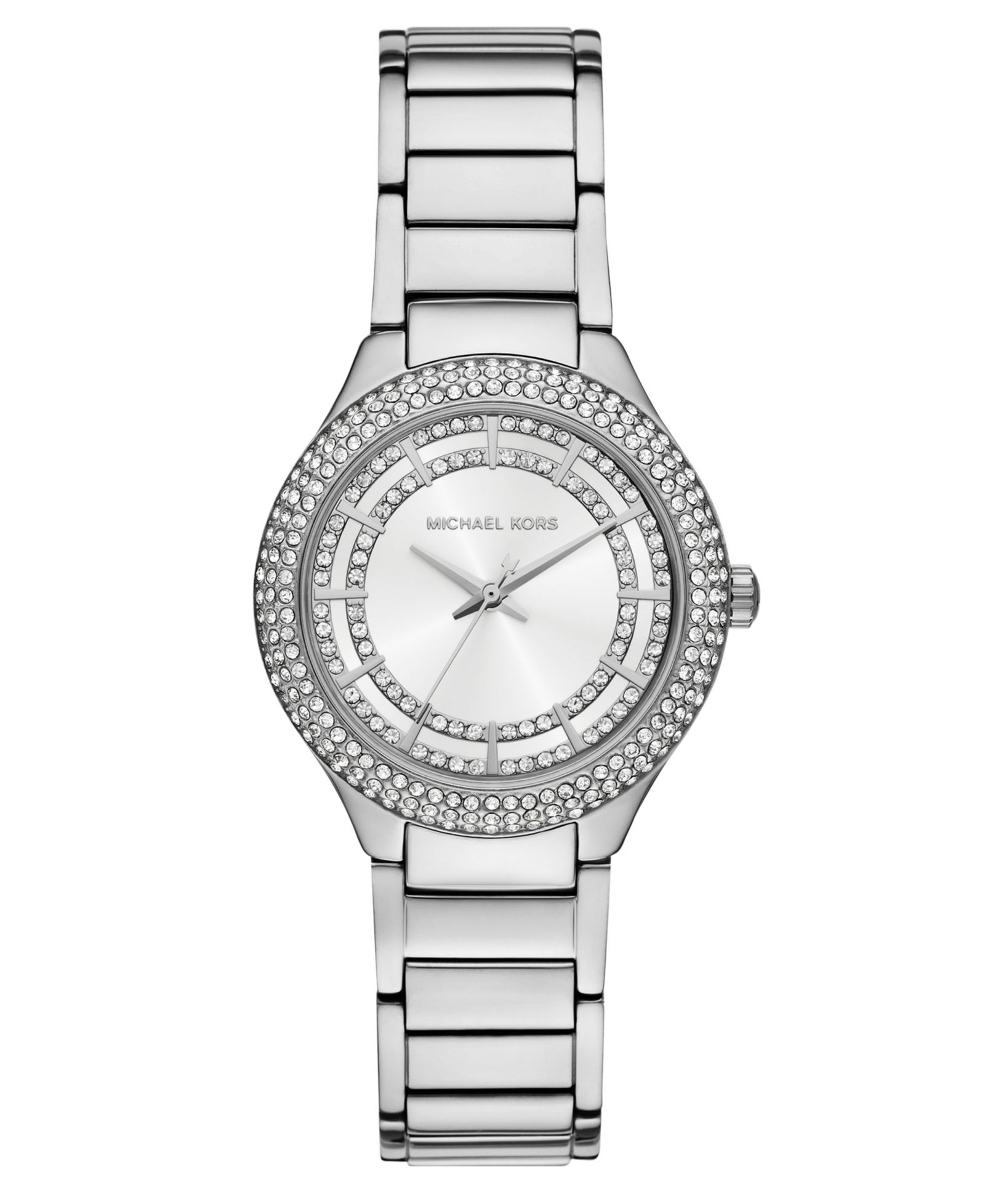 Michael Kors Женские серебристые часы Sylvia, 33mm, нержавеющая сталь