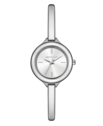 Женские часы Michael Kors Izzy Three-Hand Silver-Tone Stainless Steel, 28mm