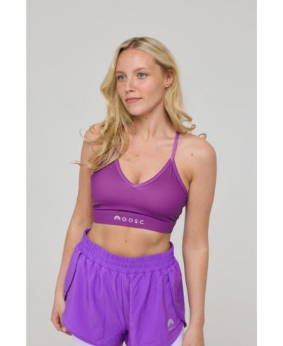 OOSC Women's Medium Support Infinite Sports Bra - Purple