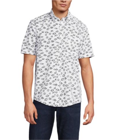 Мужская рубашка Lands' End Short Sleeve Poplin