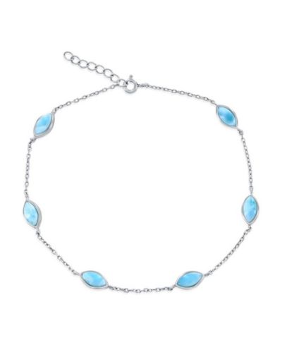 Браслет на ногу Sterling, Marquise Larimar