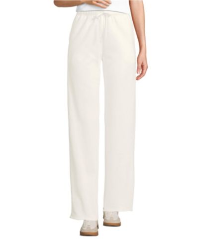 Женские брюки Lands' End Serious Sweats с высокой посадкой и прямыми широкими штанинами - Set Bottom