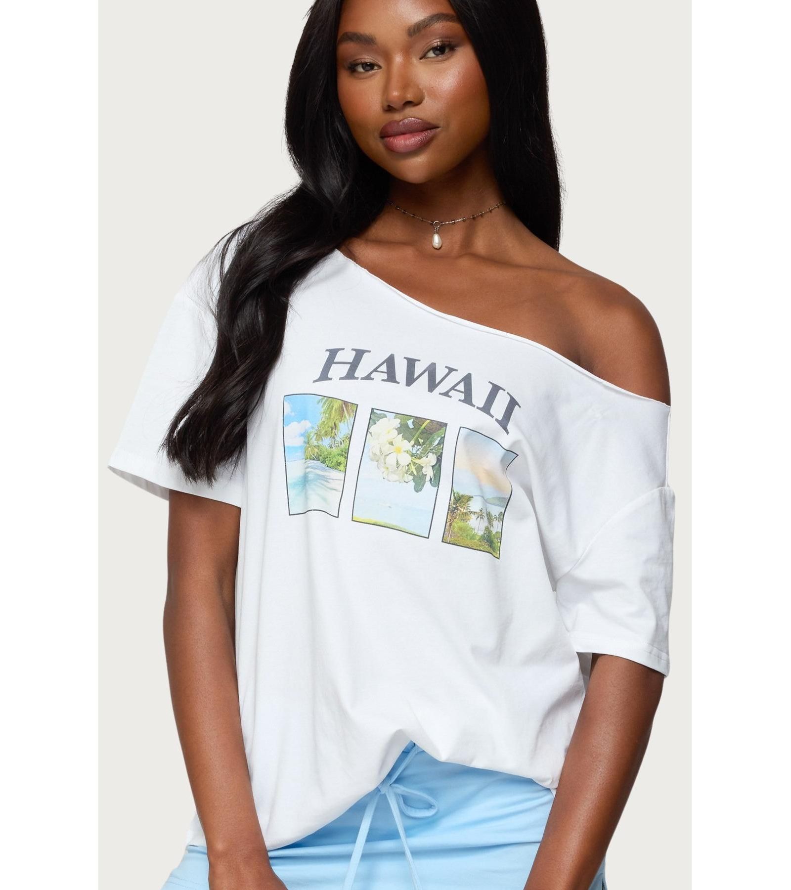 Женская футболка Edikted Hawaiian Babe с открытыми плечами