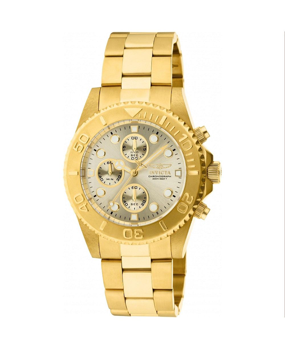 Мужские часы Invicta 1774 Pro Diver Quartz Chronograph Champagne Dial