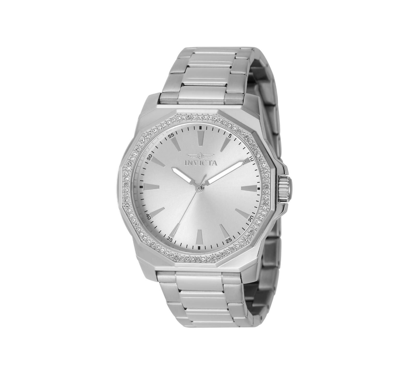 Invicta Men's 49104 Speedway Quartz 3 Hand Silver Dial Watch