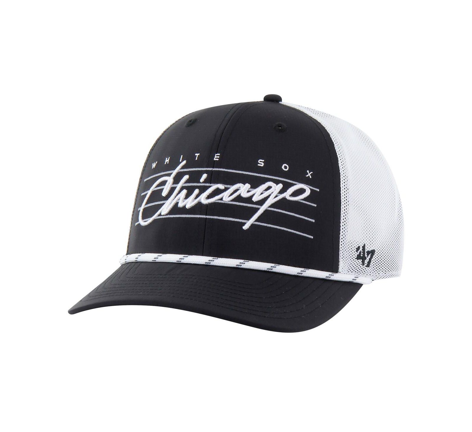 Мужская кепка '47 Brand Black Chicago White Sox Downburst Trucker Adjustable