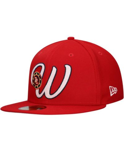 New Era Men's Red Washington Nationals Duo Logo 2.0 59FIFTY Fitted Hat