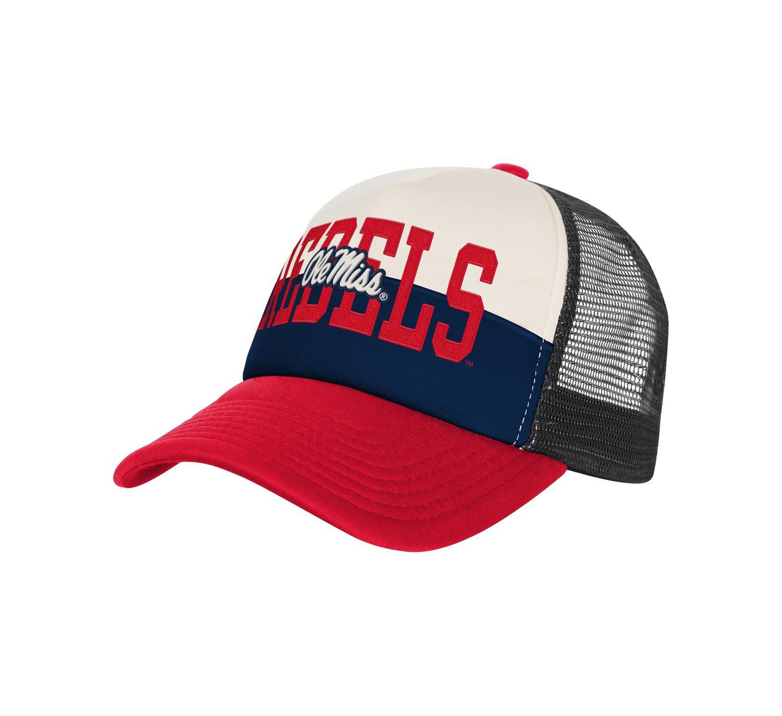 Кепка Outerstuff Big Boys and Girls Navy/Cream Ole Miss Rebels Modern Fan Trucker Adjustable