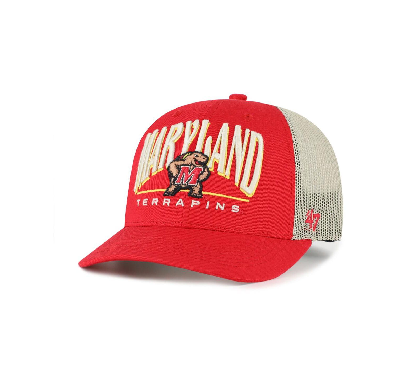 Мужская кепка '47 Brand Red Maryland Terrapins Arid Adjustable Trucker Hat