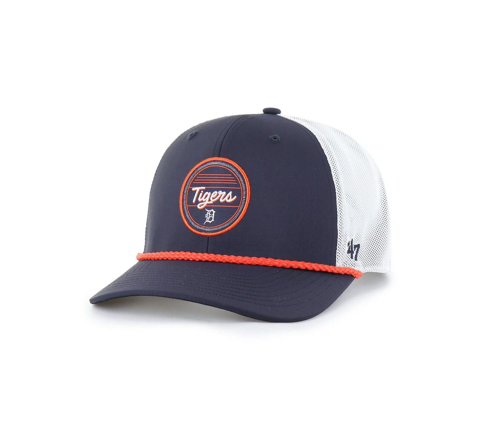 Мужская бейсболка '47 Brand Navy/White Detroit Tigers Fairway Trucker Adjustable