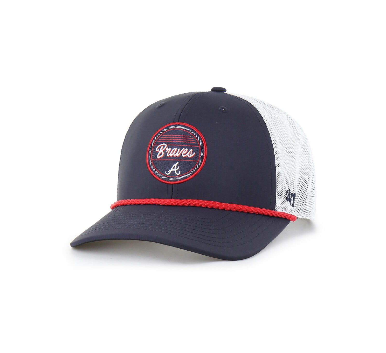 '47 Brand Men's Navy/White Atlanta Braves Fairway Trucker Adjustable Hat