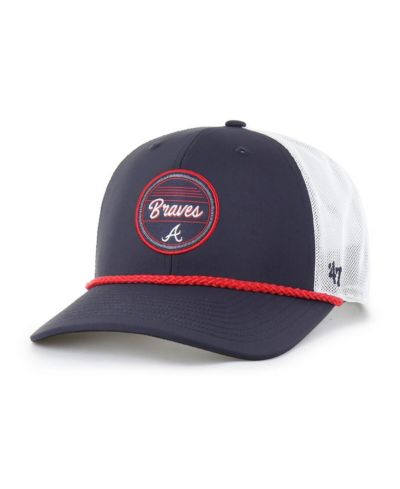 Мужская кепка '47 Brand Navy/White Atlanta Braves Fairway Trucker Adjustable