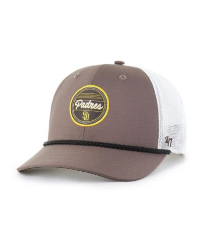 Мужская кепка '47 Brand San Diego Padres Fairway Trucker Adjustable Hat, коричневый/белый