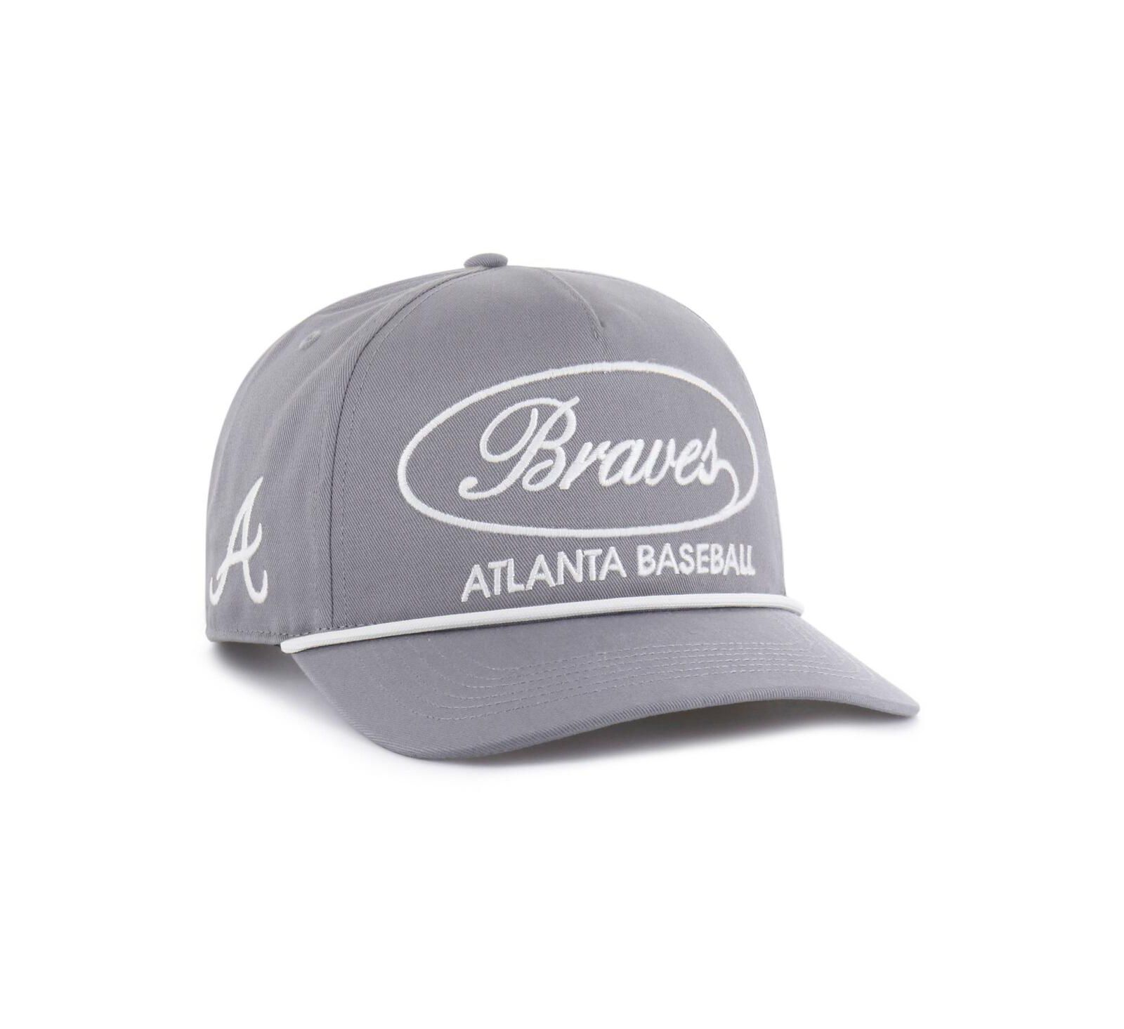 Мужская кепка '47 Brand Gray Atlanta Braves Foundational Hitch Adjustable