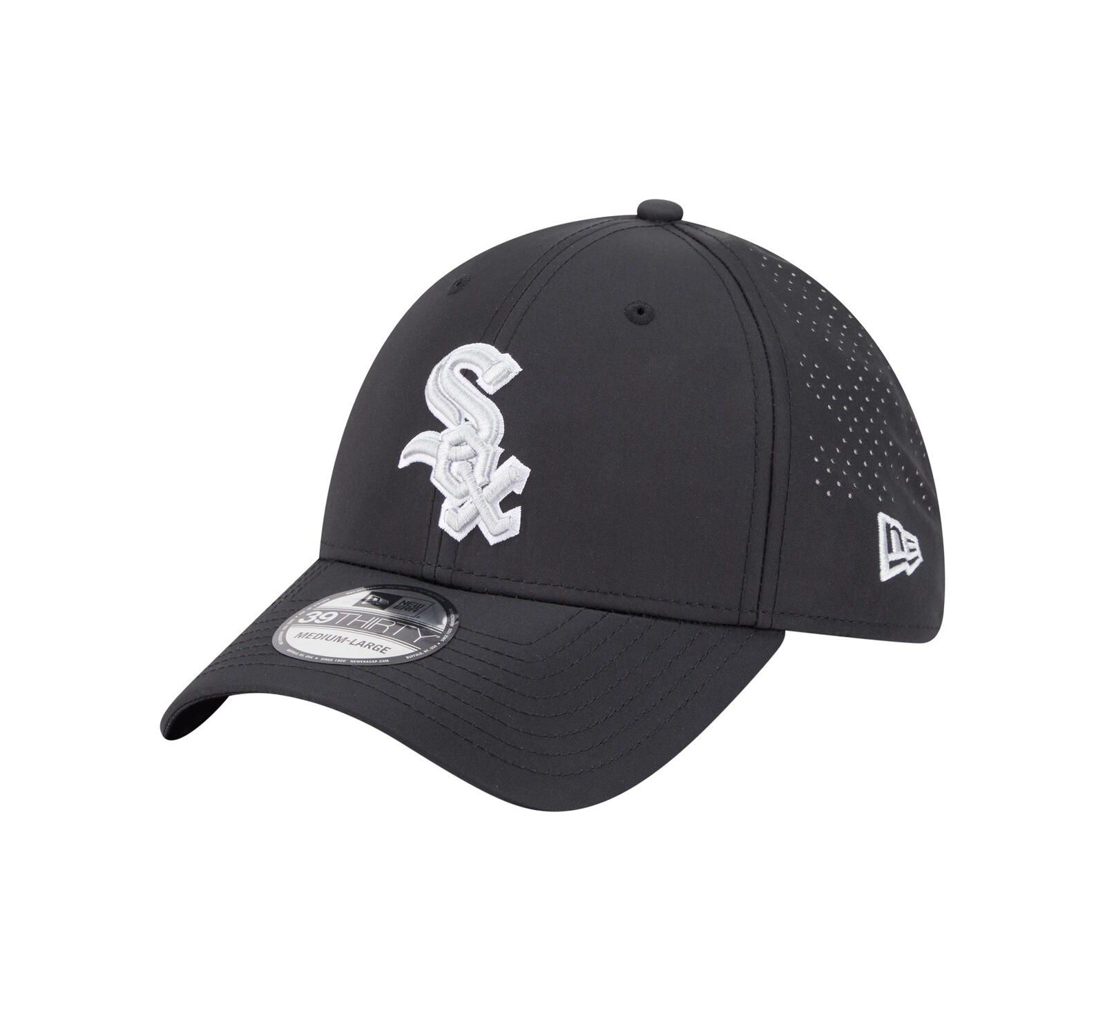 Мужская кепка New Era Chicago White Sox Night 39THIRTY Flex черная