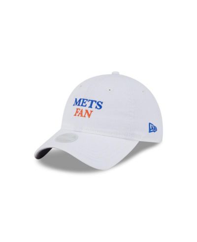 Женская кепка New Era White New York Mets Team Fan 9TWENTY Adjustable