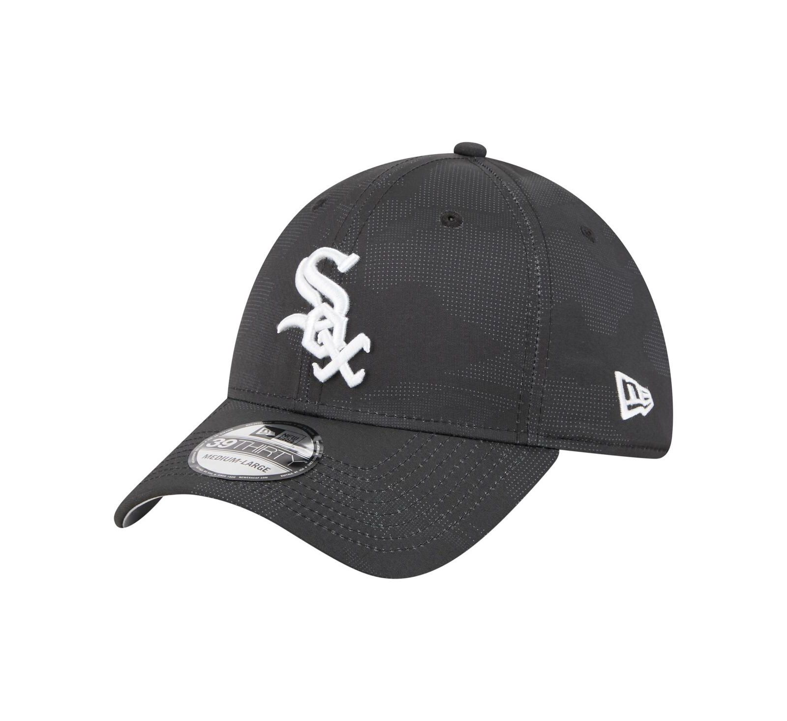 New Era Men's Black Chicago White Sox Tonal Camo 39THIRTY Flex Hat
