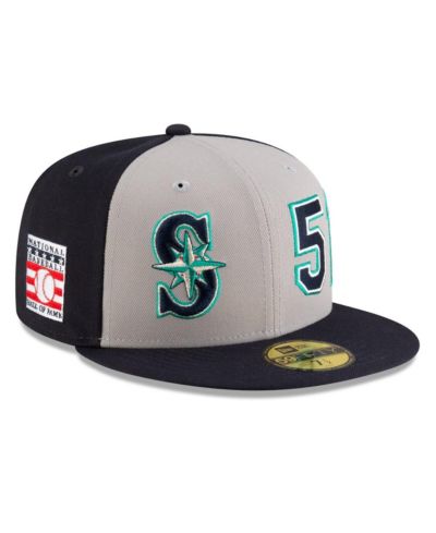 Мужская кепка New Era Ichiro Suzuki Navy/Gray Seattle Mariners 2025 Baseball Hall of Fame 59FIFTY Fitted
