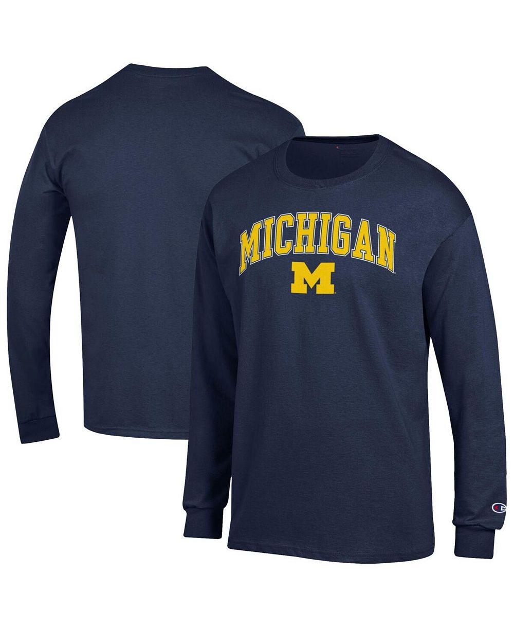 Champion Men's Maize Michigan Wolverines Arch Over Logo Long Sleeve T-Shirt