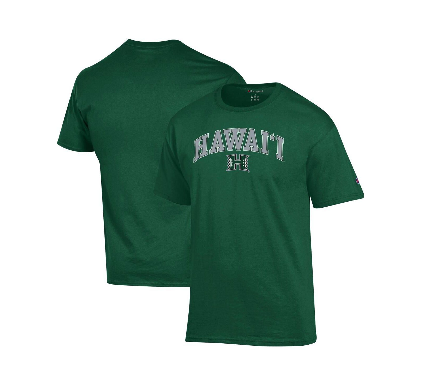 Champion Men's Green Hawaii Rainbow Warriors Arch Over Logo T-Shirt