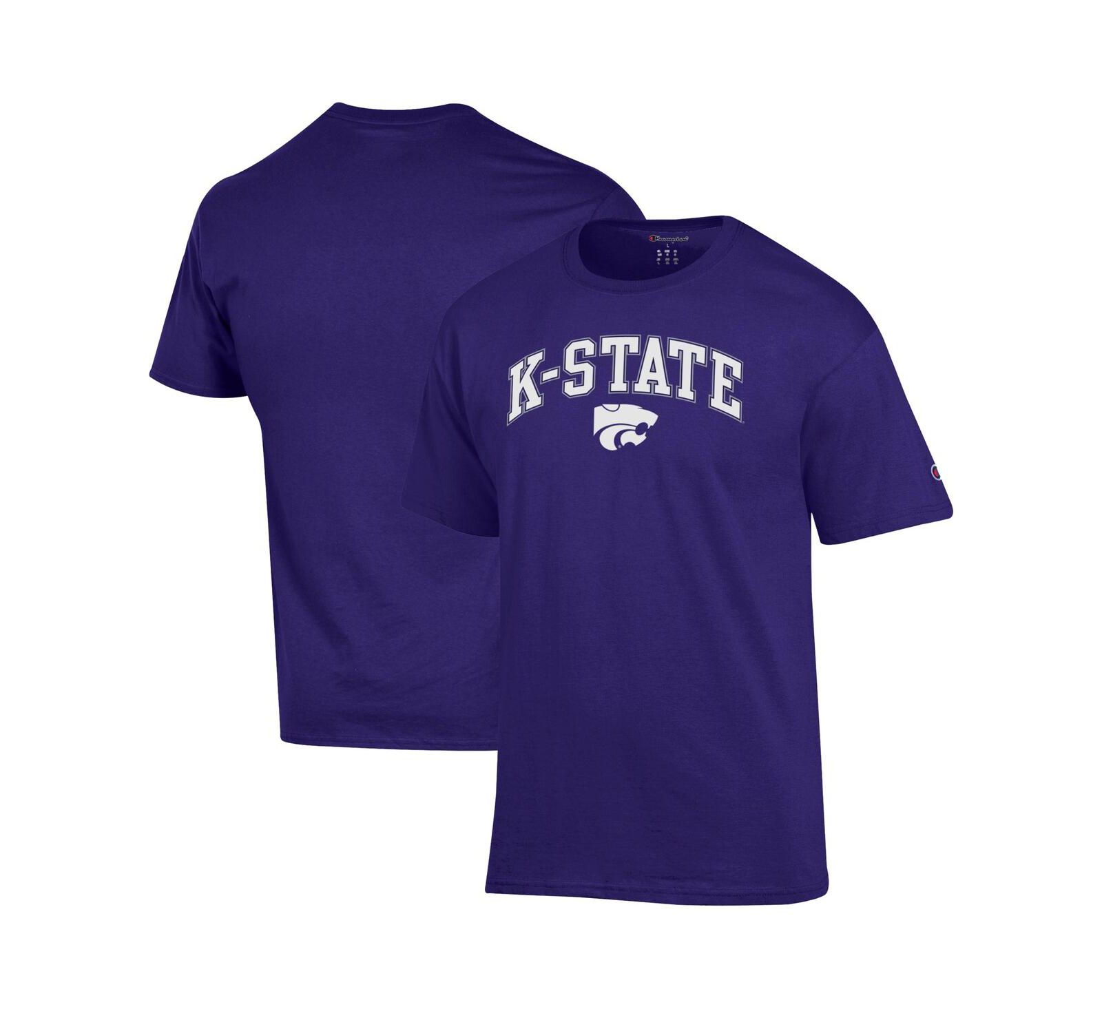 Champion Men's Purple Kansas State Wildcats Arch Over Logo T-Shirt