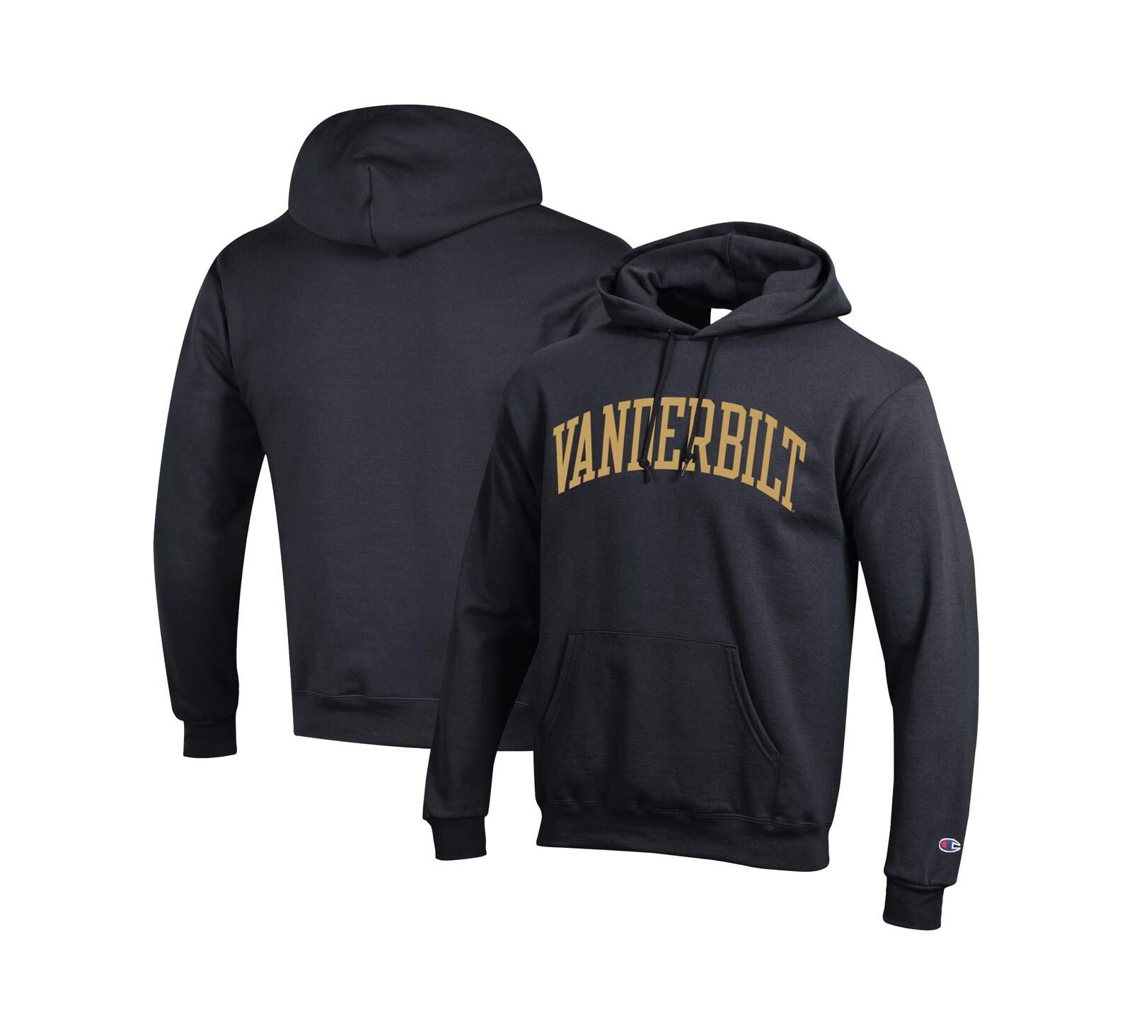 Мужское худи Champion Black Vanderbilt Commodores Basic Arch Fleece Pullover