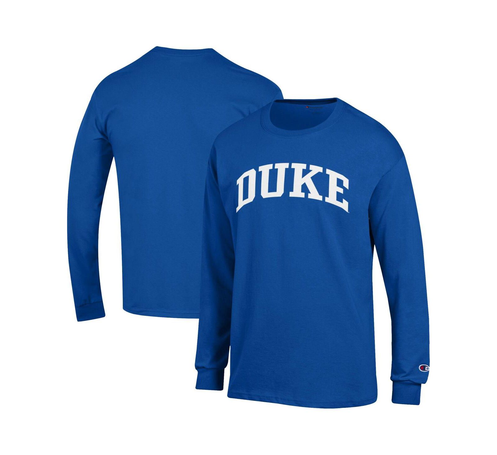 Champion Men's Royal Duke Blue Devils Basic Arch Long Sleeve T-Shirt