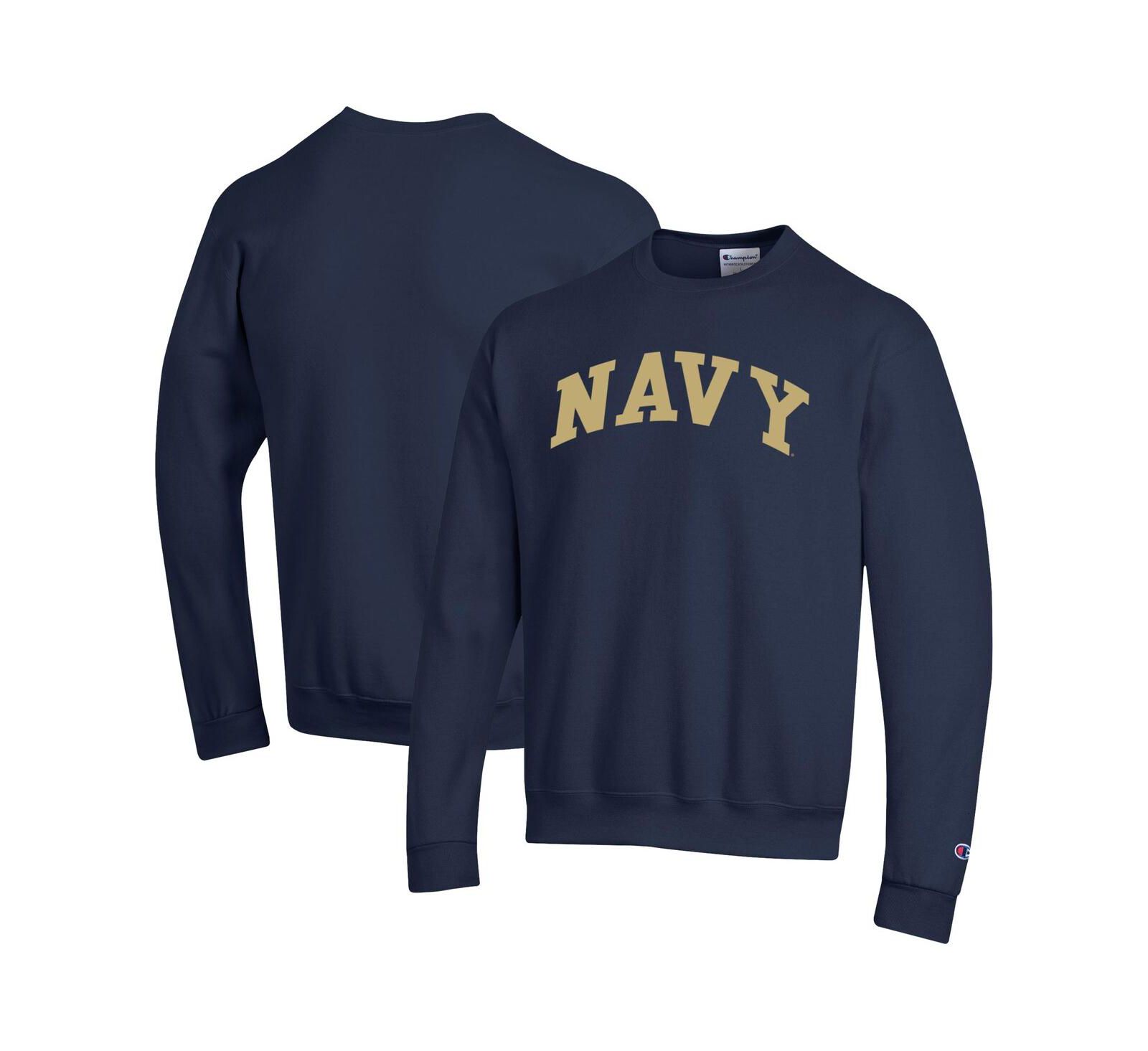 Мужская флисовая толстовка Champion Navy Midshipmen Basic Arch Pullover