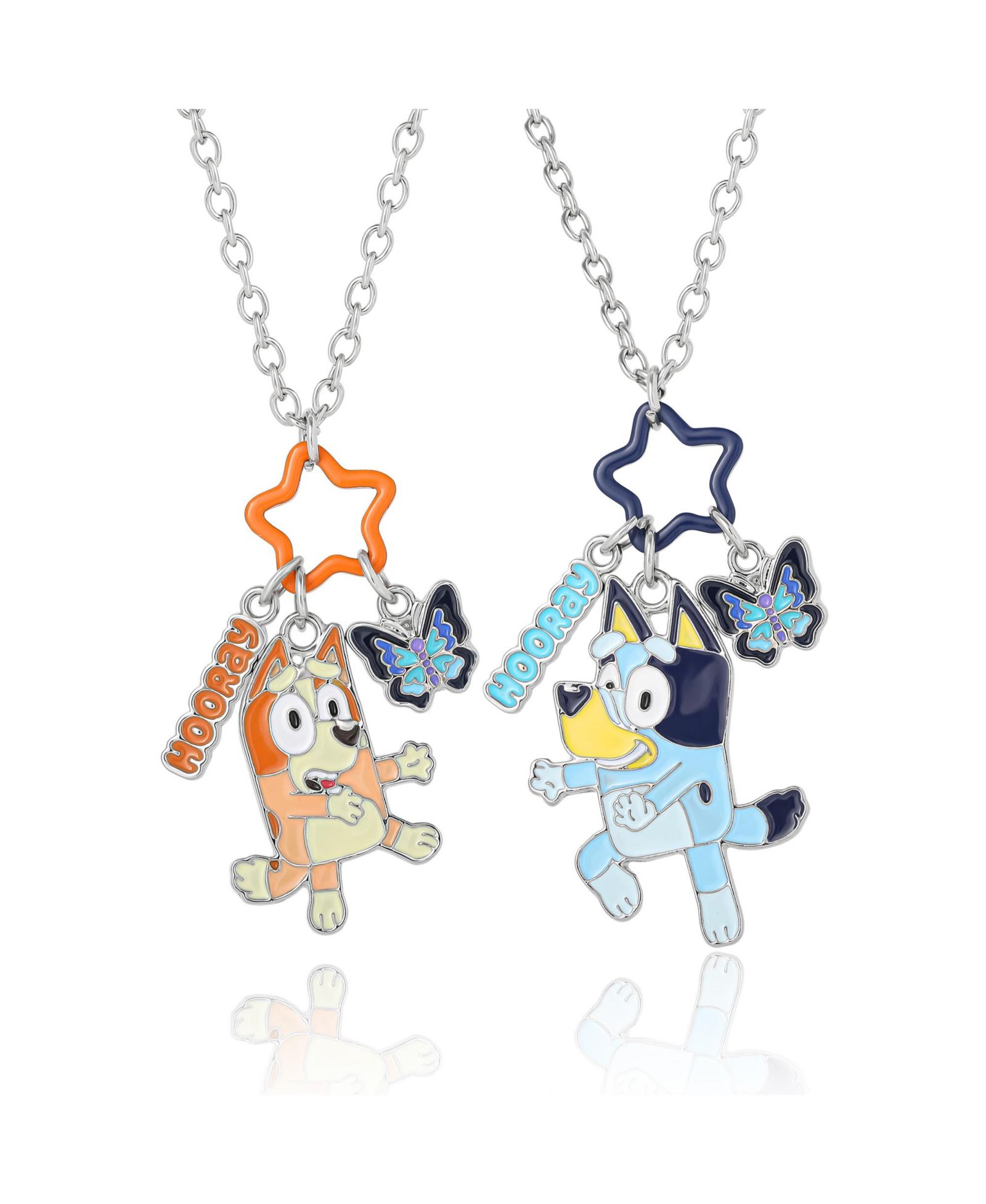 Набор подвесок Bluey and Bingo BFF с Star и Charm Tags - 2 Piece Jewelry Gift