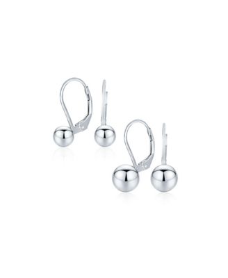 Серьги Bling Jewelry из стерлингового серебра с шариками 6MM и 8MM, набор из 2 шт