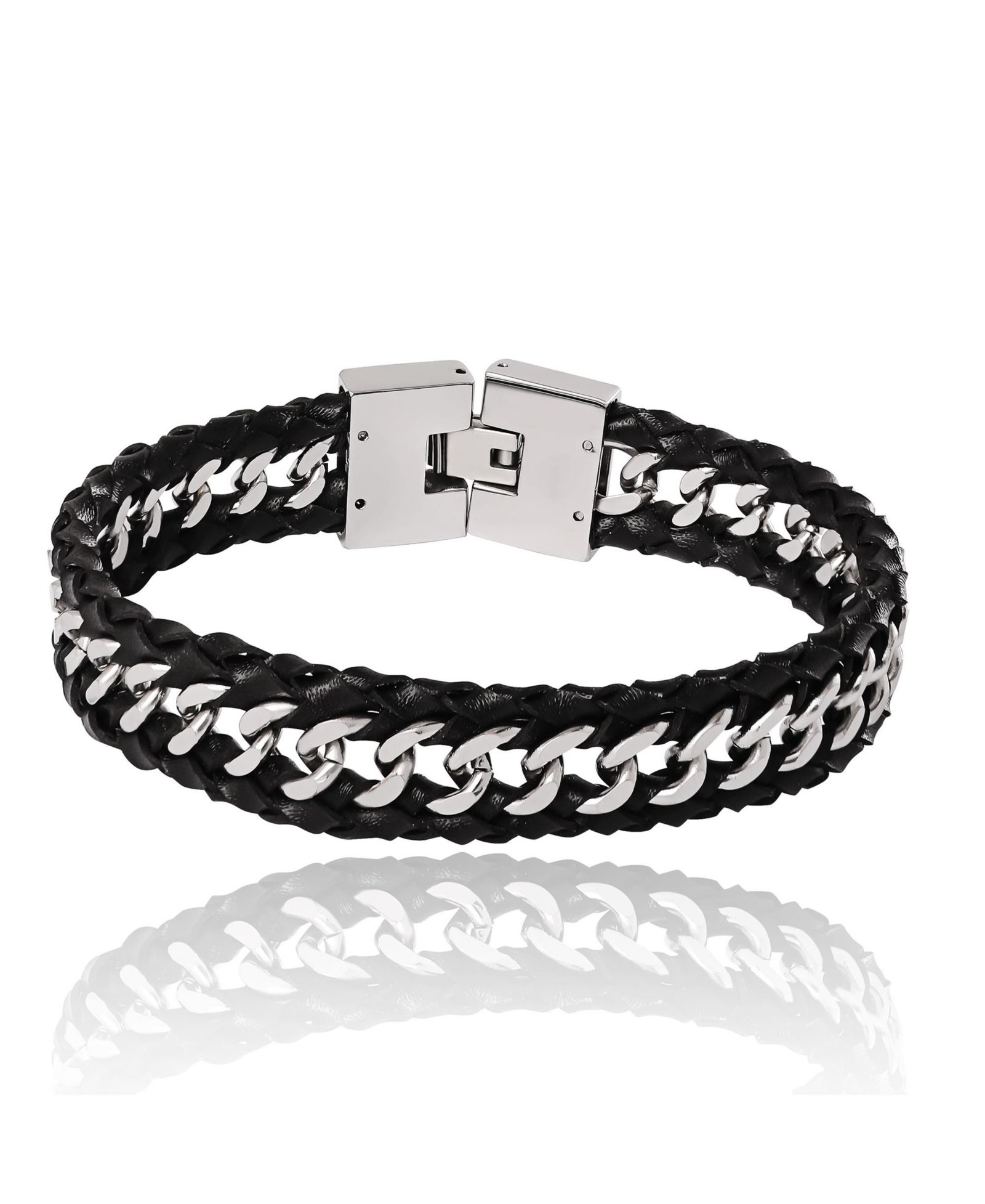 Lucky Brand Braided Chain Overlay Bracelet - 8.5''