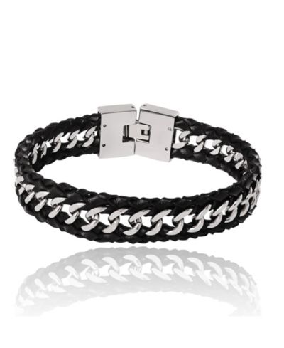 Lucky Brand Braided Chain Overlay Bracelet - 8.5''