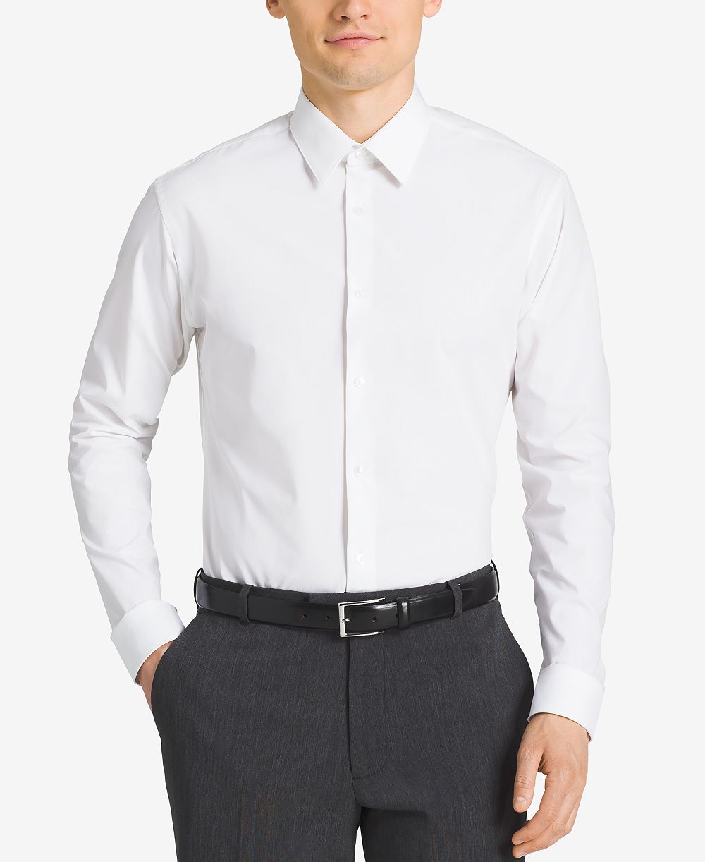 Мужская рубашка Calvin Klein Non-Iron Performance Herringbone Slim Fit