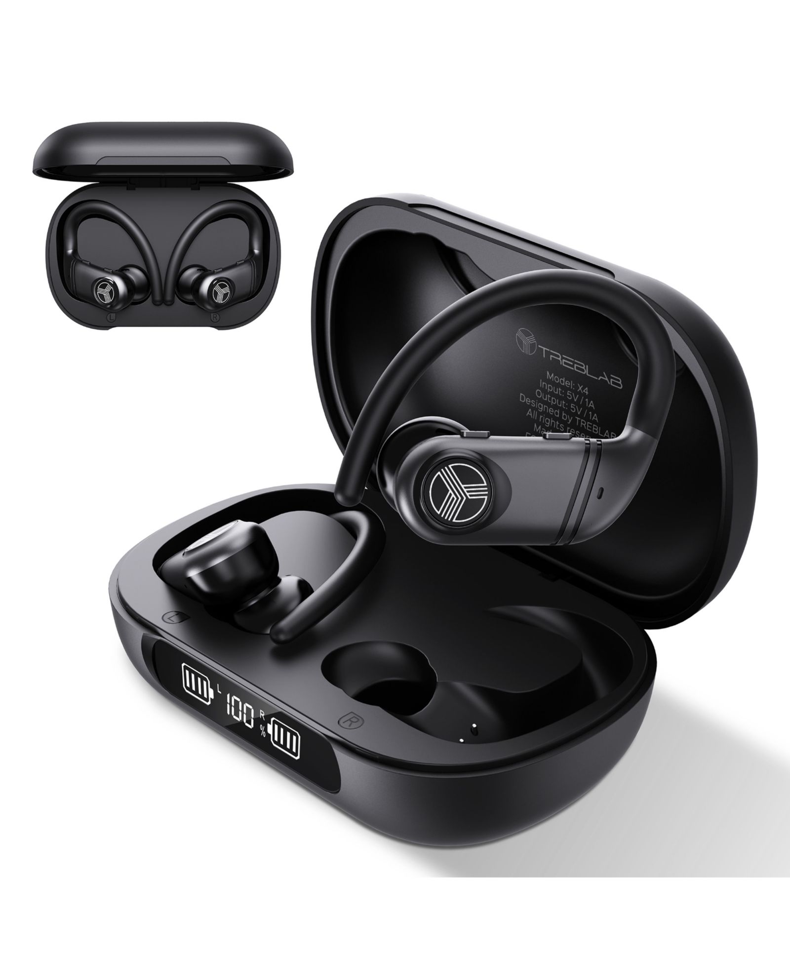 Treblab X4 Move Flex Wireless IPX5 Water-Resistant Sport Earbuds