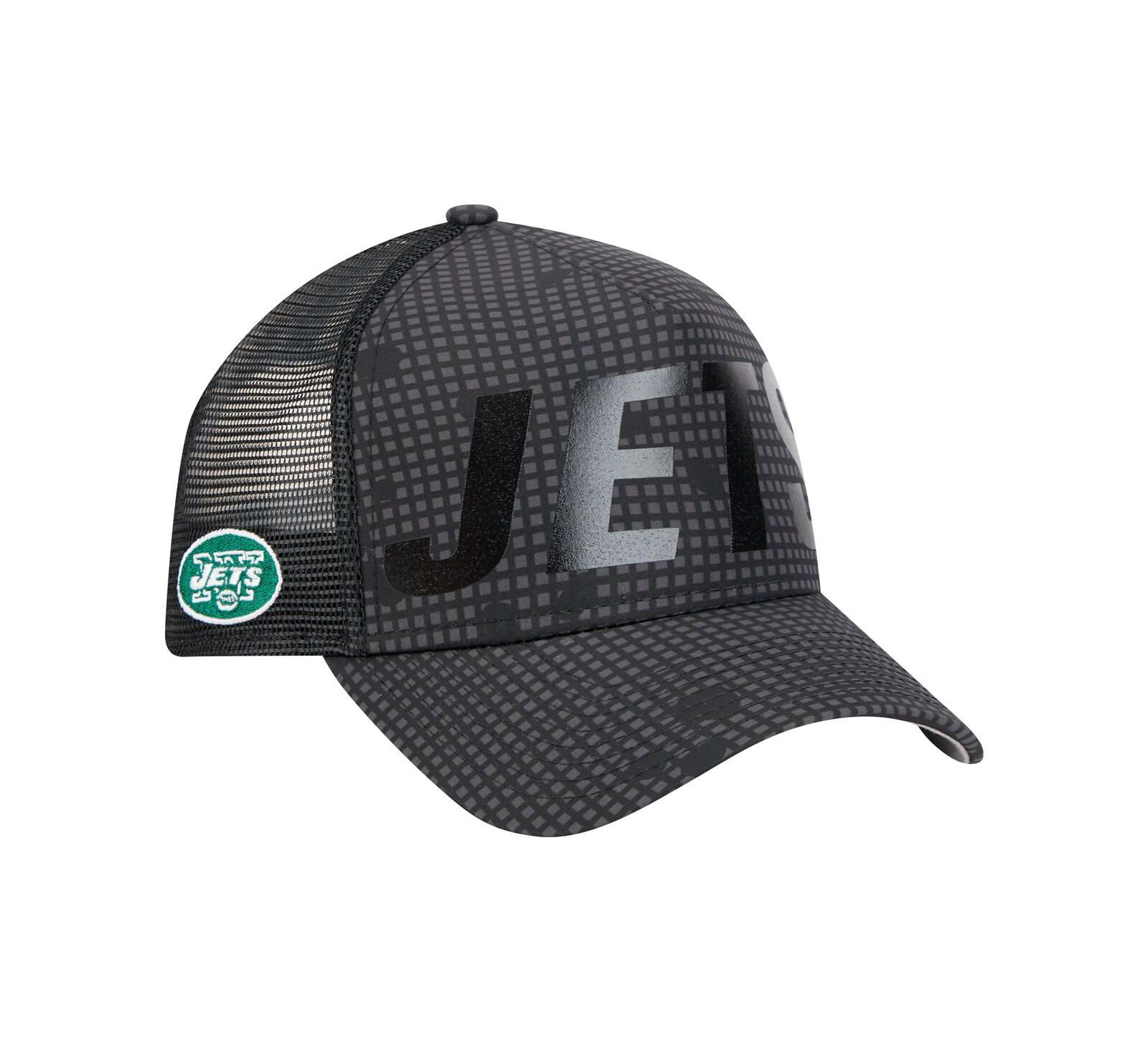 Мужская кепка New Era New York Jets Throwback Midnight Ink Tonal Text A-Frame Trucker 9FORTY регулируемая