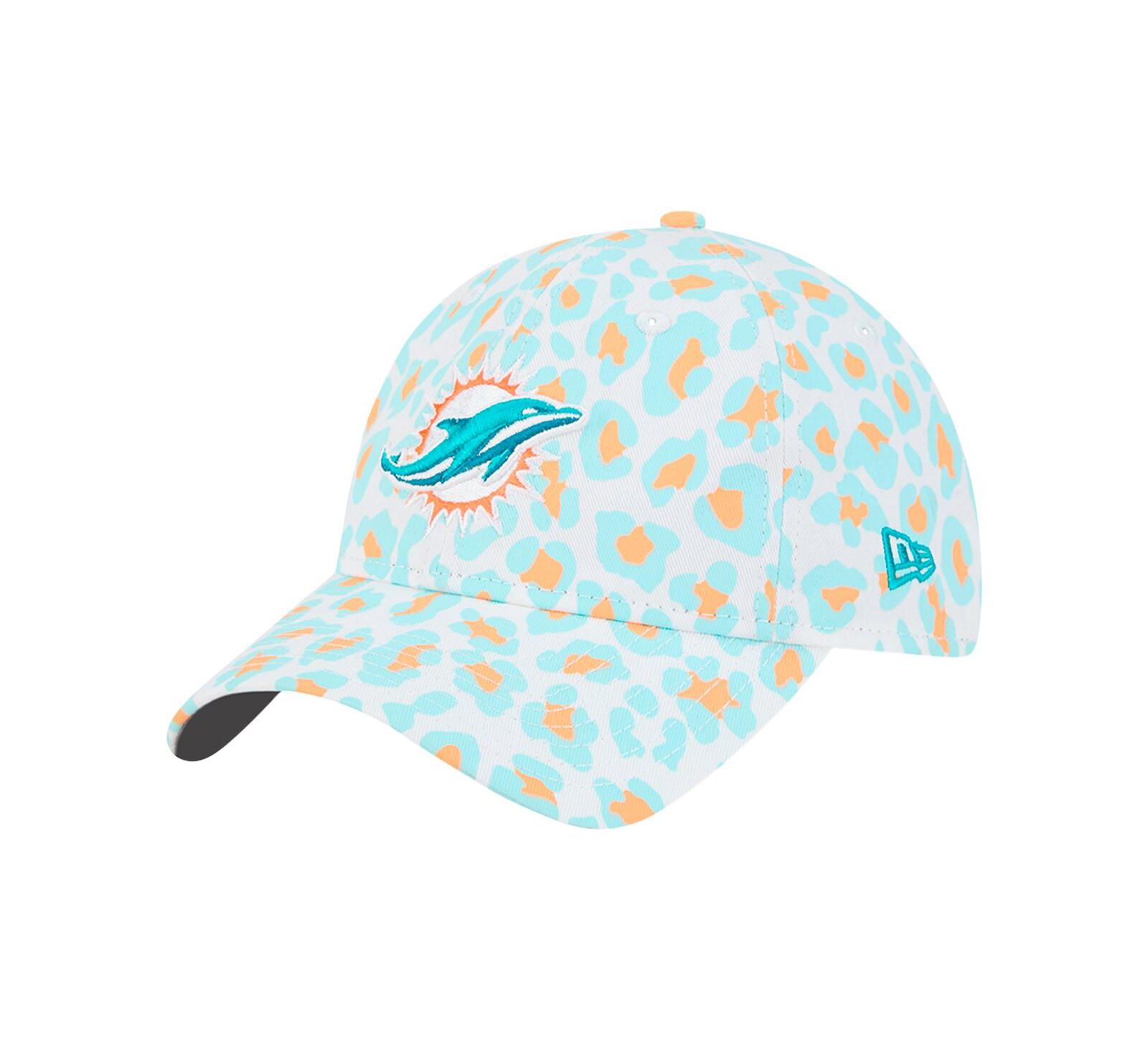 Детская кепка New Era Miami Dolphins Active Leopard 9TWENTY, White