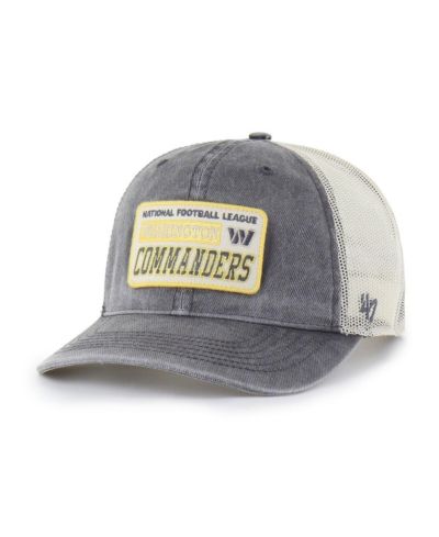 Мужская кепка '47 Brand Charcoal Washington Commanders Canteen Relaxed Trucker регулируемая