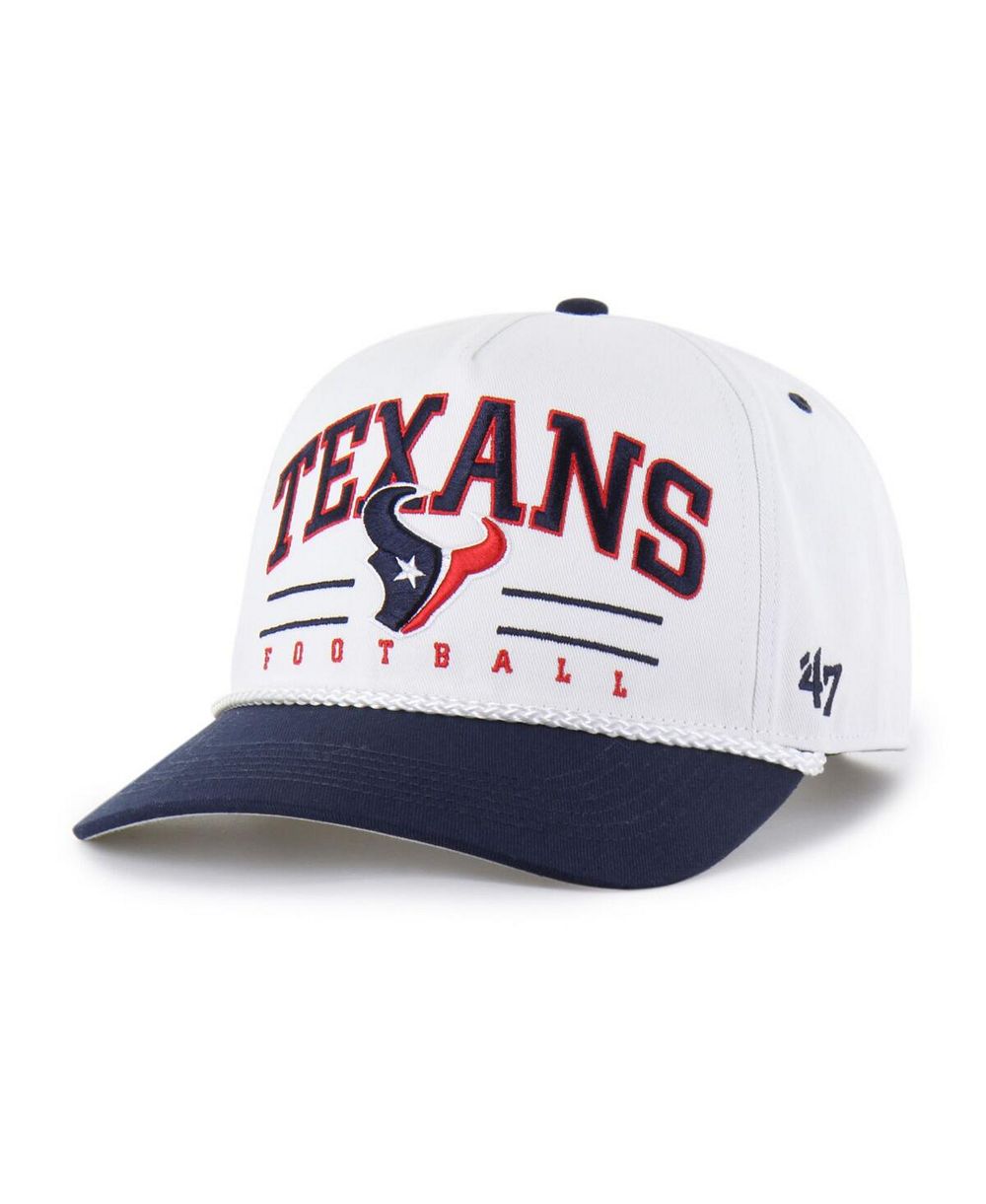 Мужская бейсболка '47 Brand Houston Texans Roscoe Two-Toned Hitch Adjustable, белая/темно-синяя