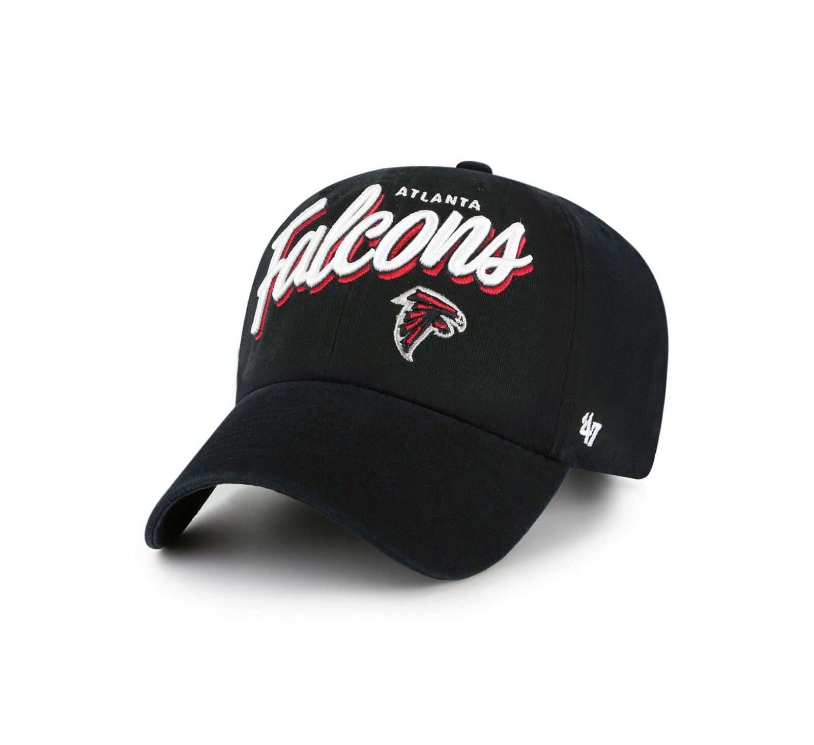 '47 Brand Женская регулируемая кепка Atlanta Falcons Ariana Clean Up, черная